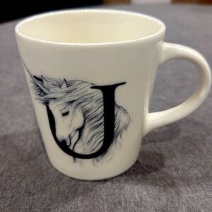 William Sonoma unique unicorn letter series mugs